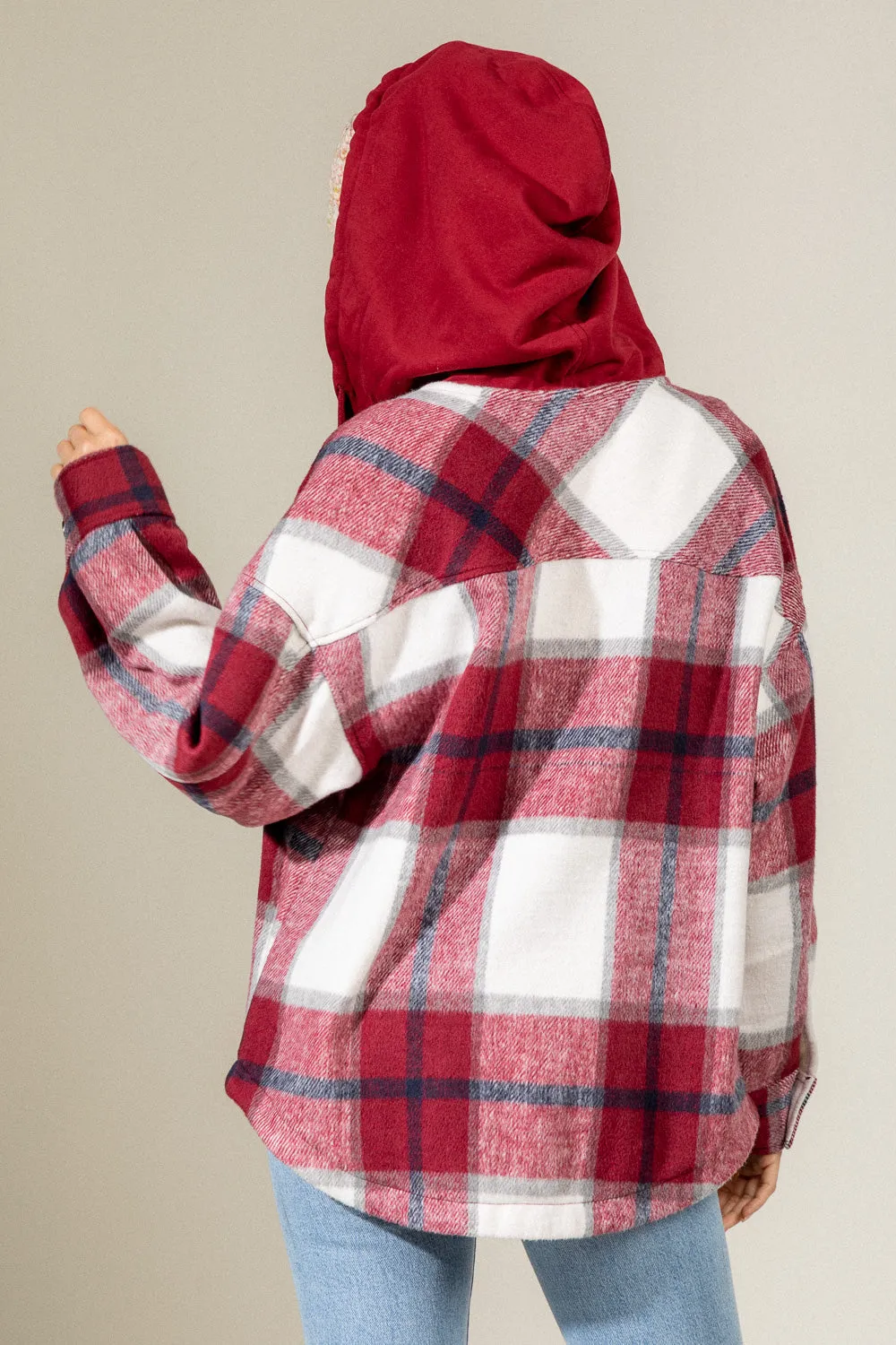 Bonfire Heart Shacket - Wine Mix