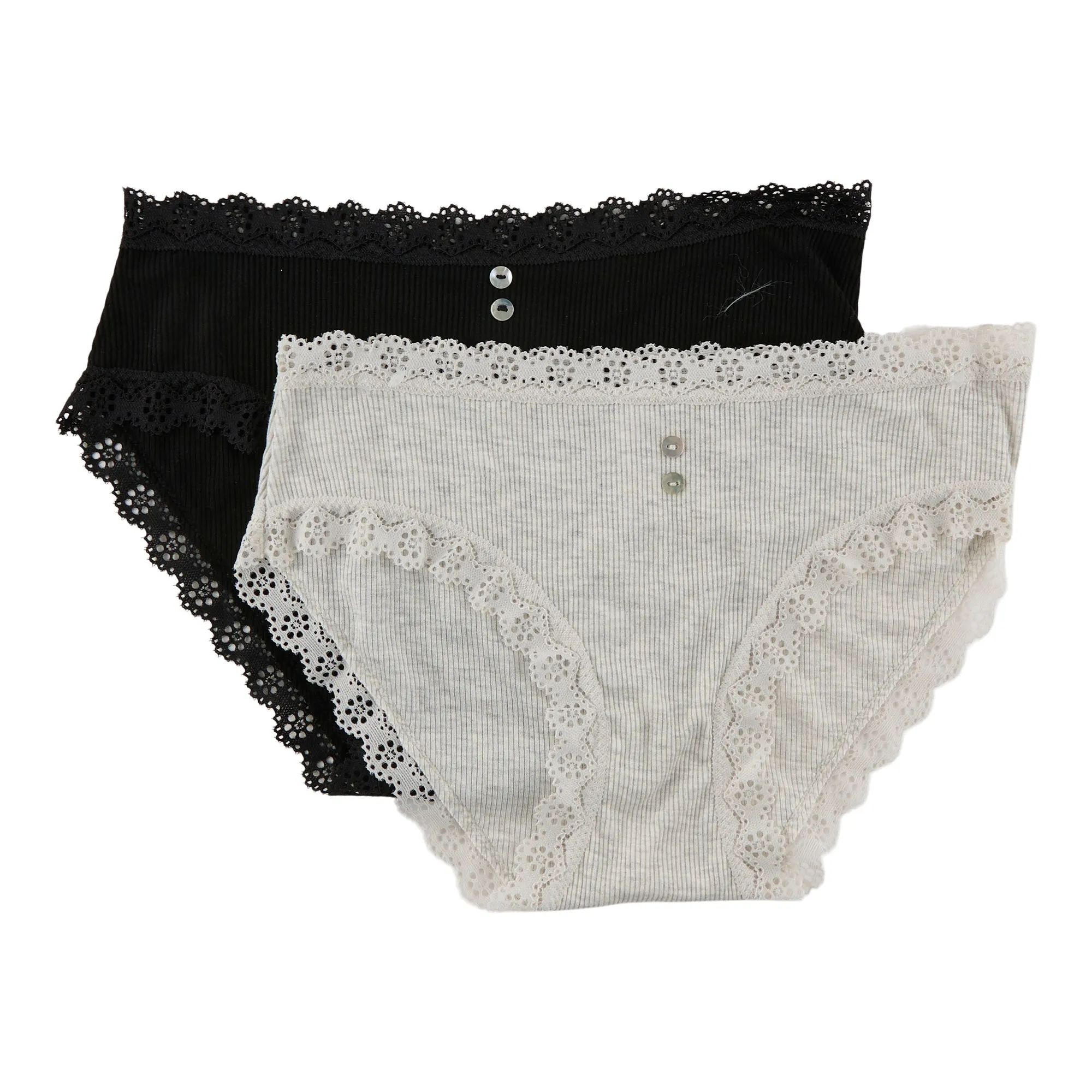 Carisma Women's Ribbed Bikini Underwear, 2-Pack