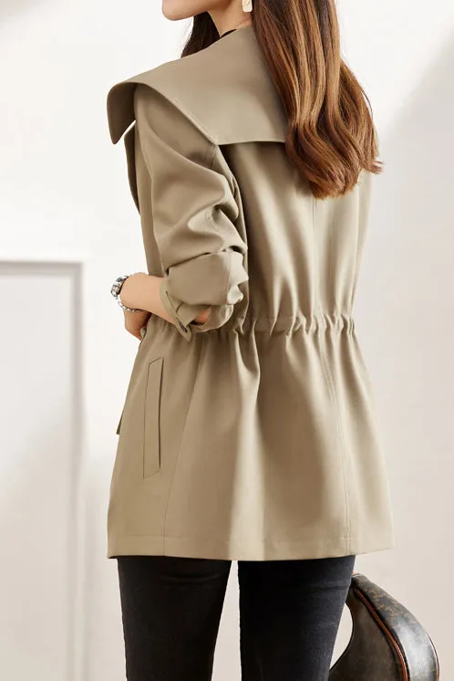Classic Solid-color Trench Coat