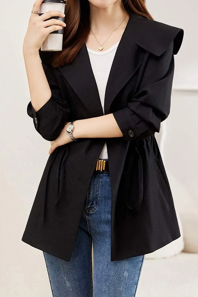 Classic Solid-color Trench Coat