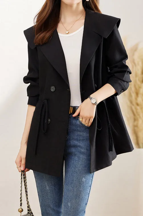 Classic Solid-color Trench Coat