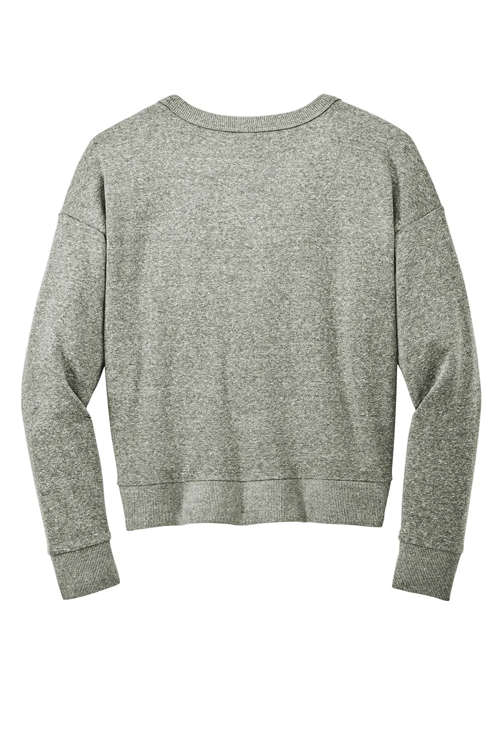 District Womens Perfect Tri Fleece V-Neck Sweatshirt - Grey Frost