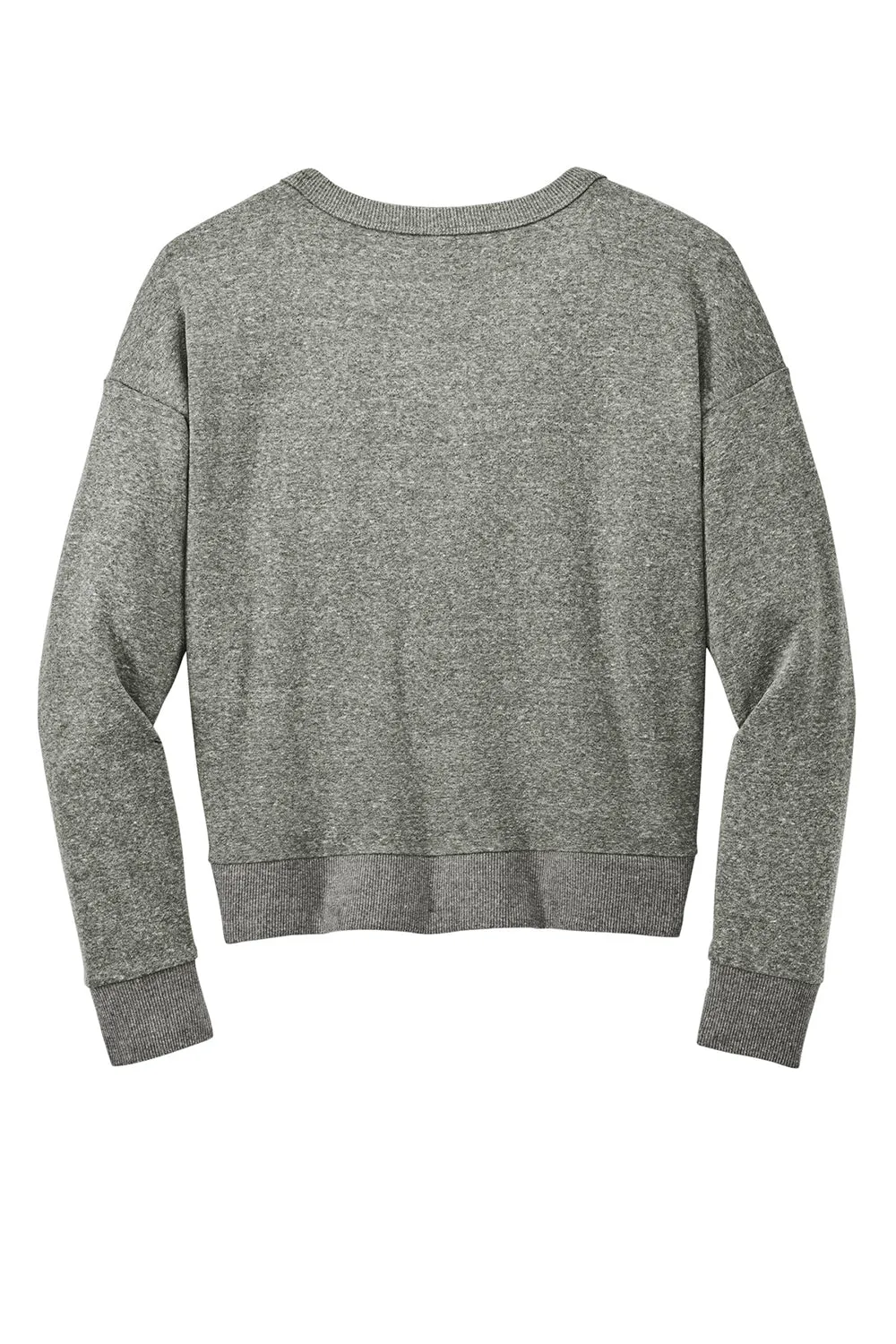 District Womens Perfect Tri Fleece V-Neck Sweatshirt - Heather Charcoal Grey