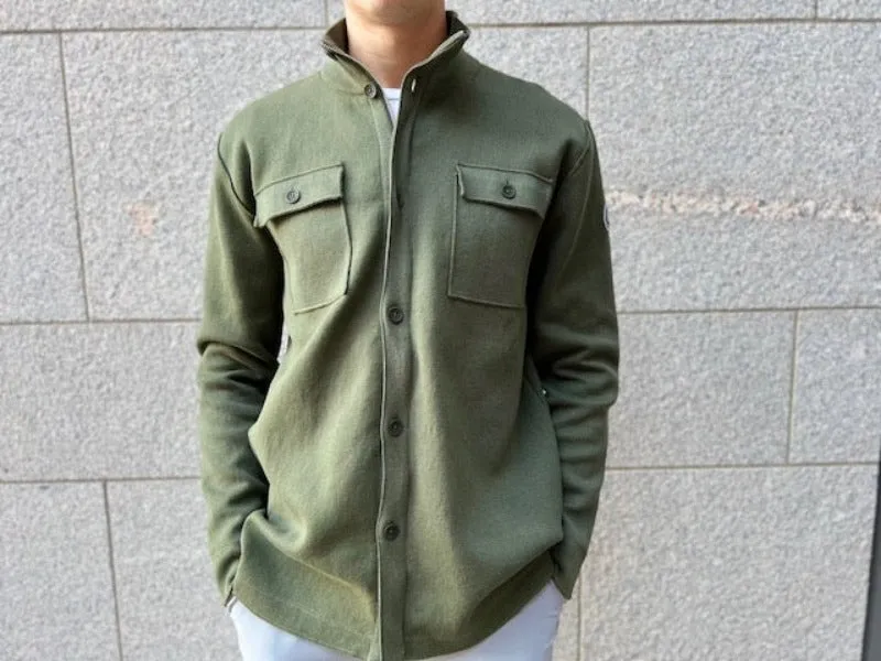 Edwin Windproof Shirt Jacket- Bottle Green