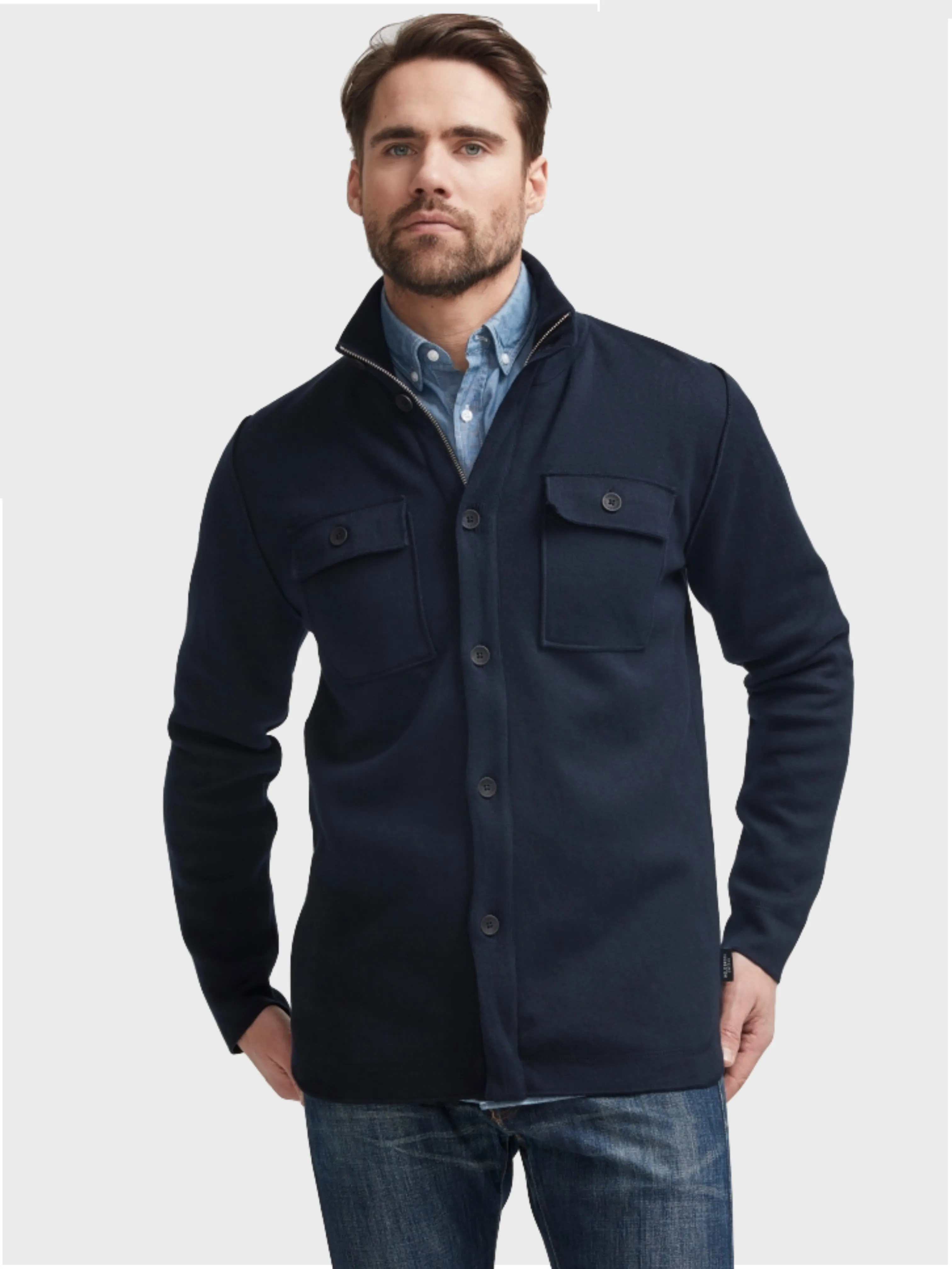 Edwin Windproof Shirt Jacket- Navy
