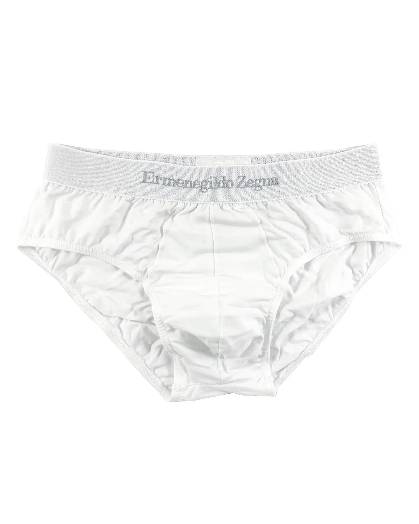 Ermenegildo Zegna Underwear White Stretch Cotton Midi Brief - XXL SALE