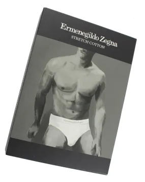 Ermenegildo Zegna Underwear White Stretch Cotton Midi Brief - XXL SALE