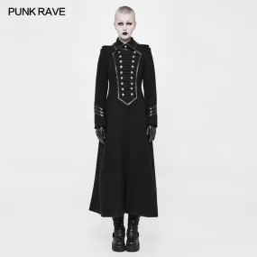 Exquisite Woolen Gothic Jacket Uniform Retro Trench Coat