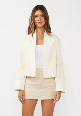 Floral Soutache Canvas Jacket