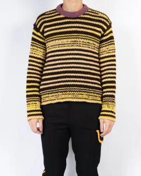 FW18 Yellow Striped Balaclava Knit