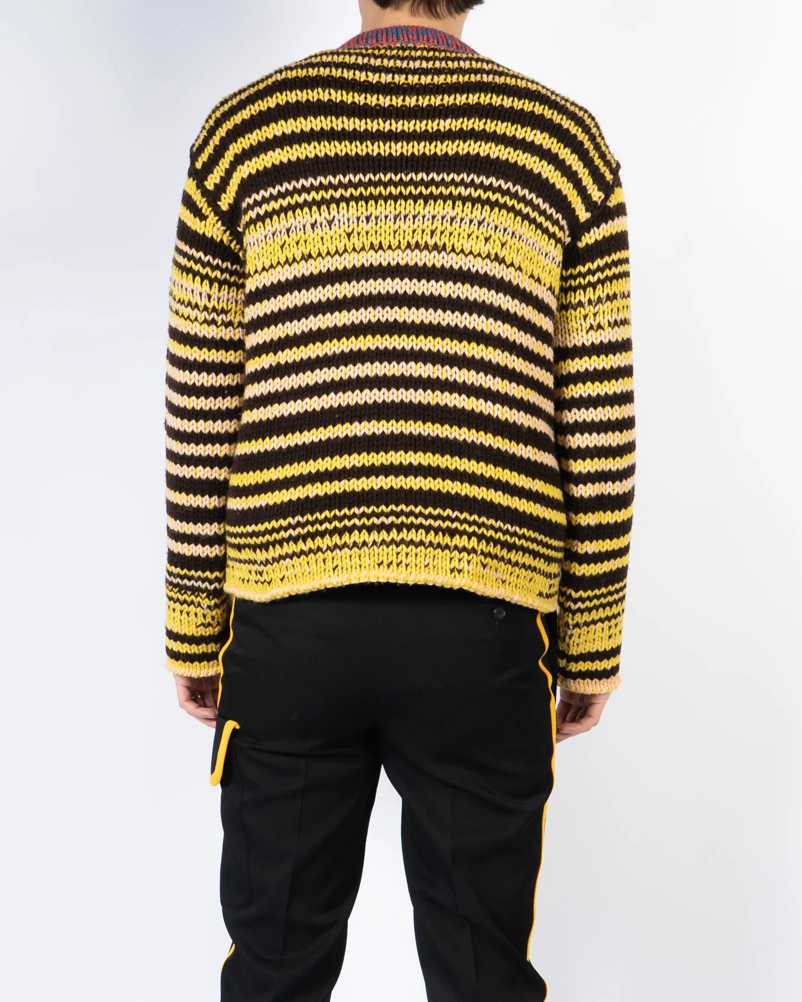 FW18 Yellow Striped Balaclava Knit