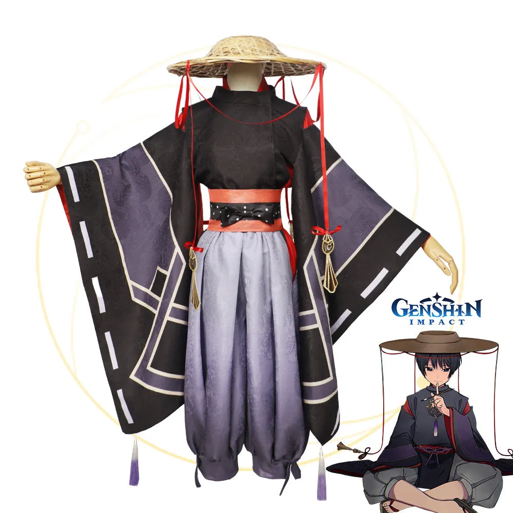 Genshin Impact Lore: Tale of the Five Kasen Scaramouche Cosplay Costume
