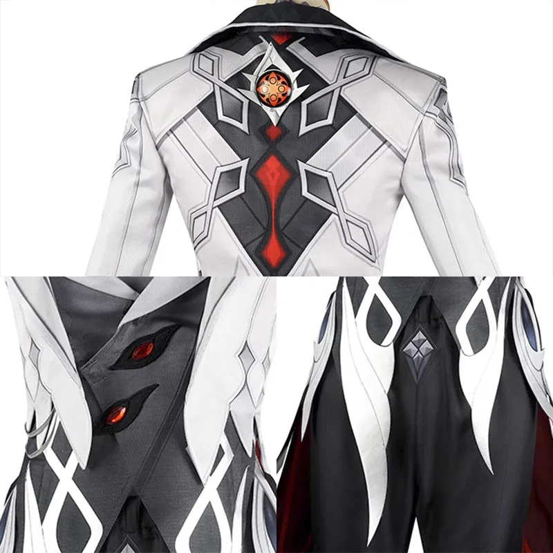 Genshin Impact the Eleven Fatui Harbingers The Knave The Servant Arlecchino Cosplay Costume R