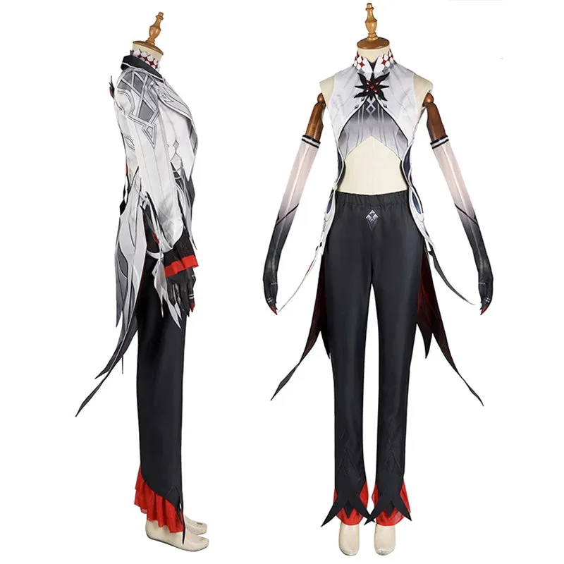 Genshin Impact the Eleven Fatui Harbingers The Knave The Servant Arlecchino Cosplay Costume R