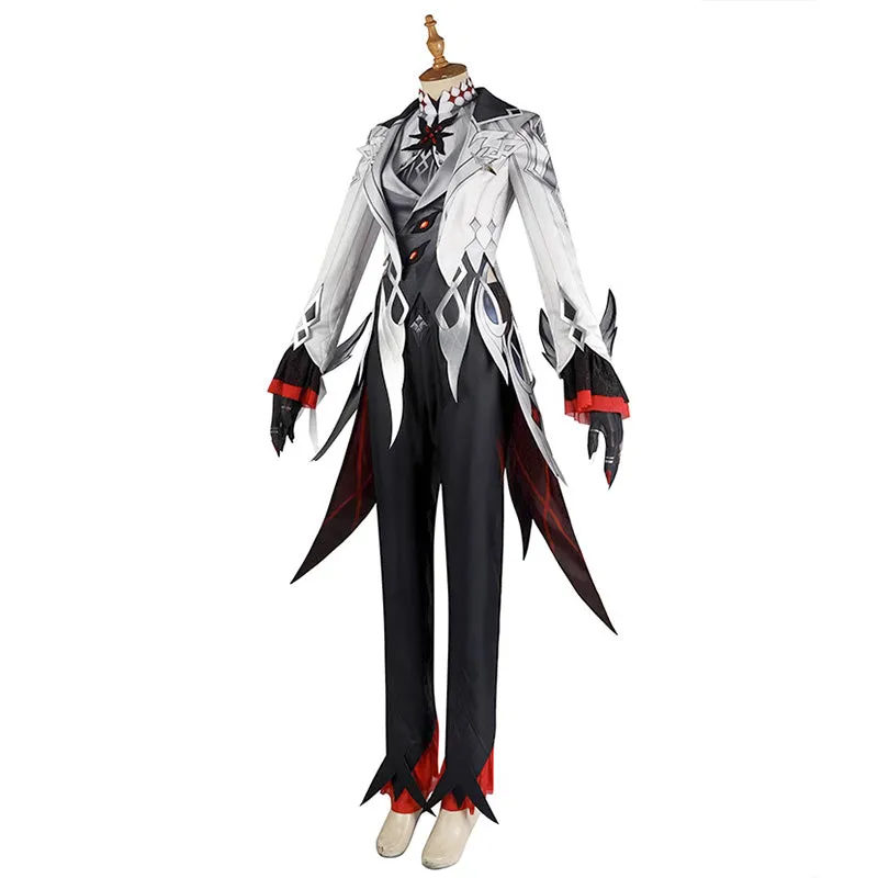 Genshin Impact the Eleven Fatui Harbingers The Knave The Servant Arlecchino Cosplay Costume R
