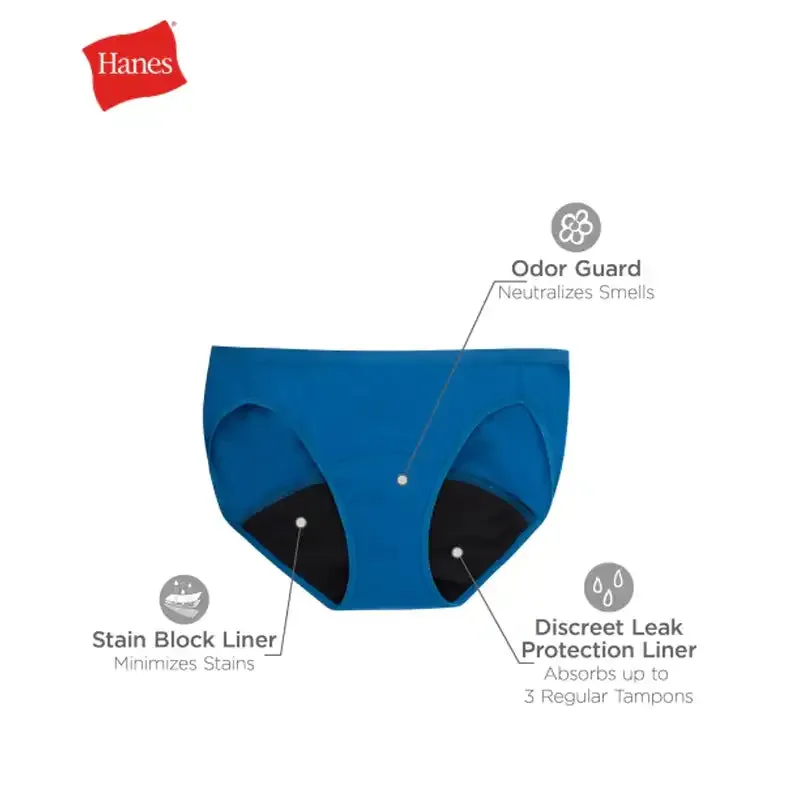 Hanes Comfort, Period. Ladies Bikini Underwear