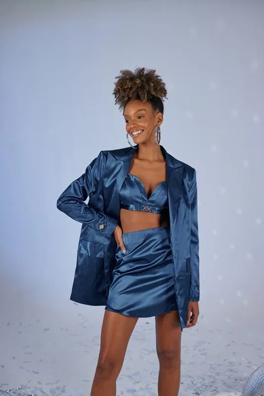 HLLY Women Fancy Skirt Navy - Pomezia