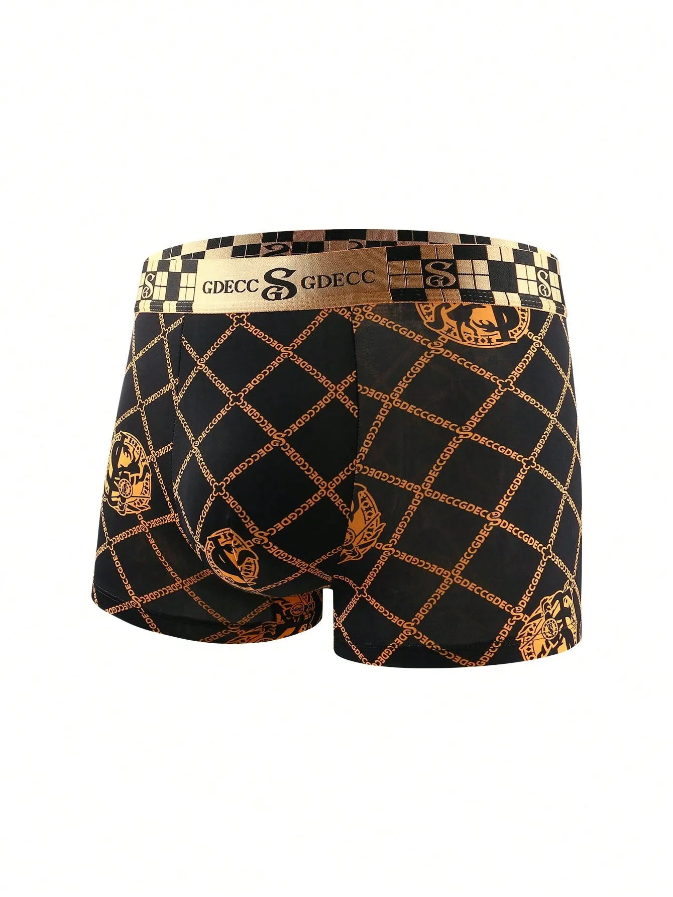 Men 5pcs Geo Print Boxer Brief
