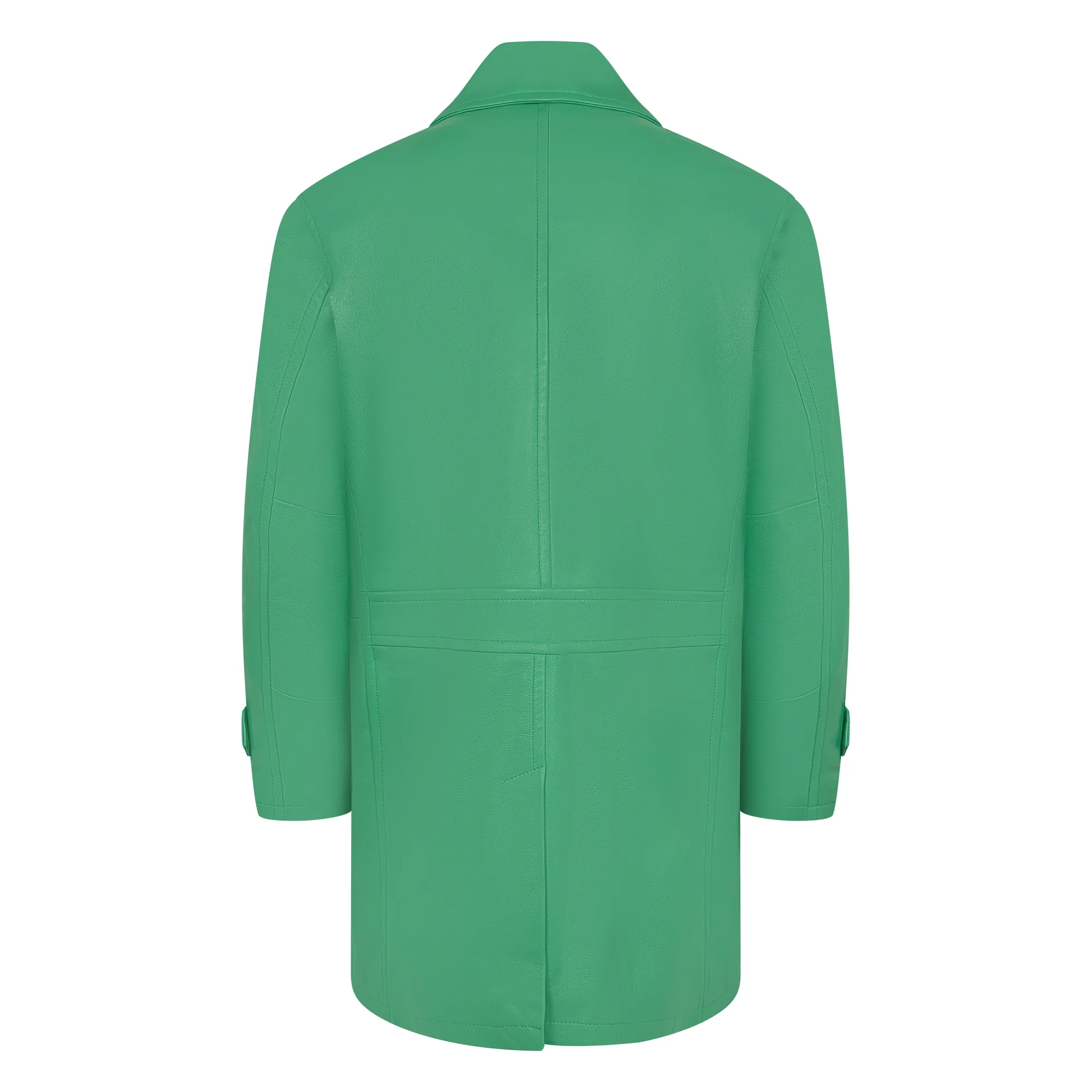 Men's Genuine Lambskin Leather Trench Coat Style #2092