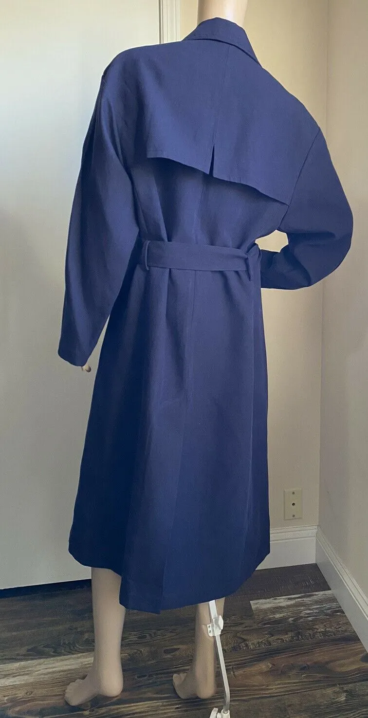 New $3441 Balenciaga Women’s Trench Coat Royal Blue 4 US/38 It Italy