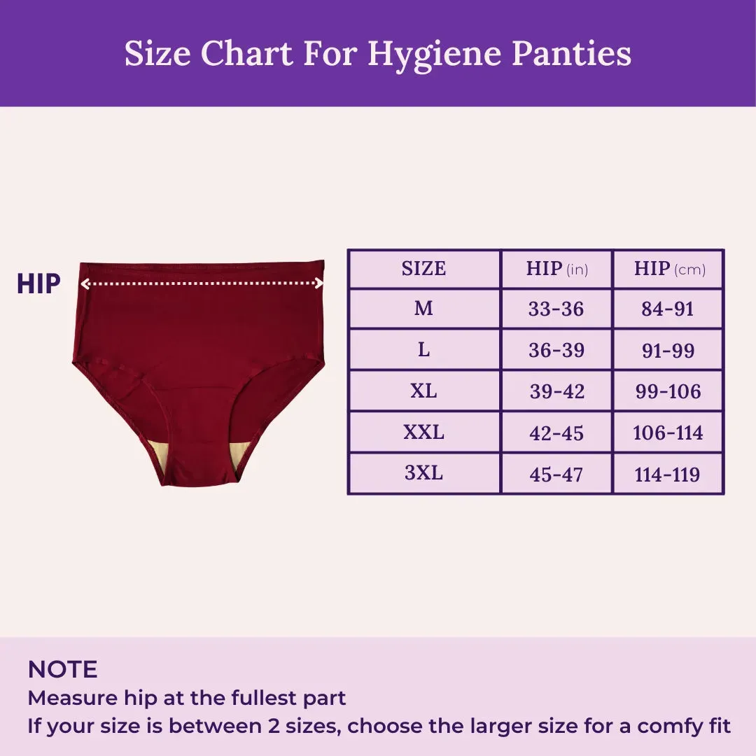 Senior Women Hygiene Underwear | High Waist | Brief Fit | Prevents UTIs