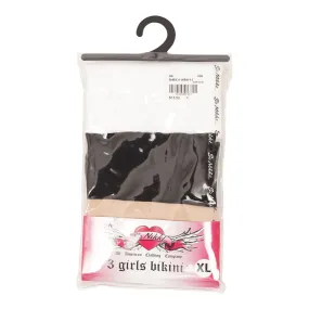 White/Black/Nude 3 Pack Underwear