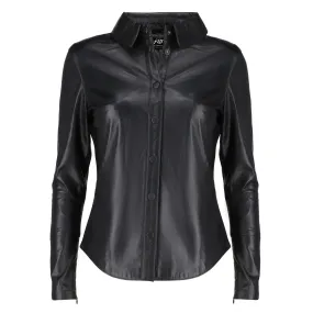 Womens Casual Leather Shirt