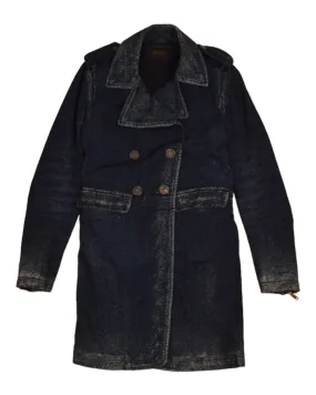 Y2K Diesel Denim Trench Coat Size XXS-XS Made in Italy